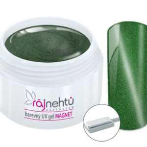 Ráj nehtů Barevný UV gel CAT EYE MAGNET - Green 5 ml