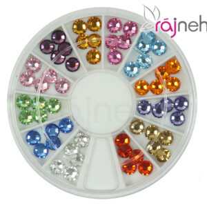 Ráj nehtů Broušené barevné kamínky v karuselu - velké