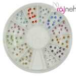 Ráj nehtů Broušené barevné kamínky v karuselu - malé