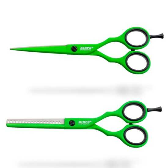 Kiepe Neon Scissor Set - set nůžek na stříhání 5.5" a efilačních nůžek