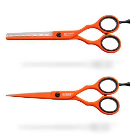 Kiepe Neon Scissor Set - set nůžek na stříhání 5.5" a efilačních nůžek