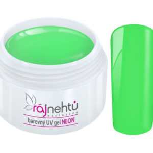 Ráj nehtů Barevný UV gel NEON - Green - Zelený 5ml