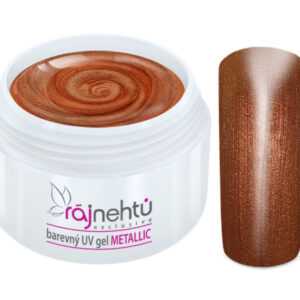 Ráj nehtů Barevný UV gel METALLIC - Copper 5ml