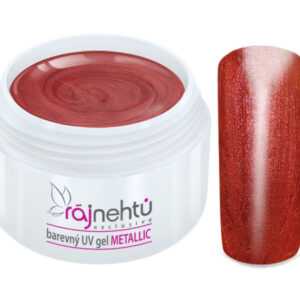 Ráj nehtů Barevný UV gel METALLIC - Rubin 5ml