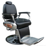 Barber křeslo DALI - lesklá černá
