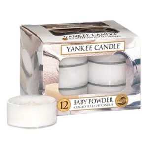 Yankee Candle Aromatické čajové svíčky Baby Powder 12 x 9