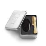 Barber kit comb Brush - profesionální sada hřeben a kartáč na bradu v plechové krabičce-1940