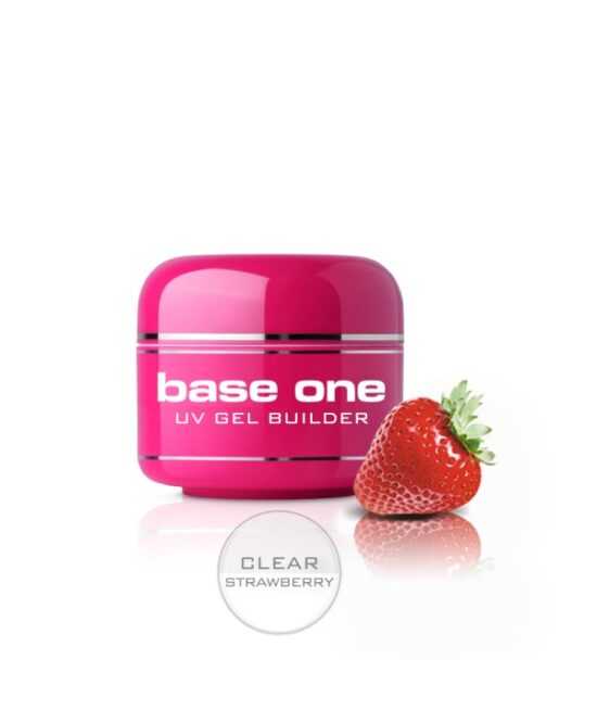 Base one UV gel Clear 50g - Strawberry Čirá