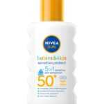 Nivea Dětský sprej na opalování SPF 50+ Sun Kids (Sensitive Protect & Care Sun Spray) 200 ml