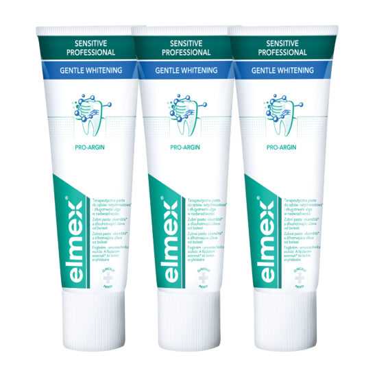 Elmex Bělicí zubní pasta pro citlivé zuby Sensitive Whitening Trio 3x 75 ml