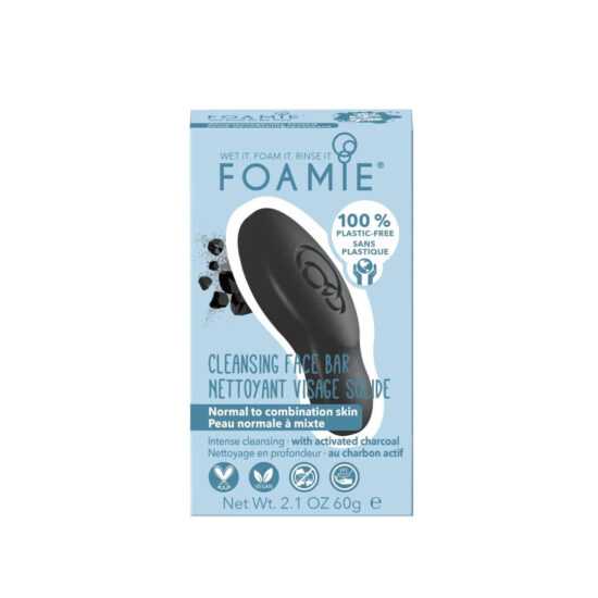 Foamie Pleťová péče pro normální až smíšenou pleť Too Coal to Be True (Cleansing Face Bar) 60 g