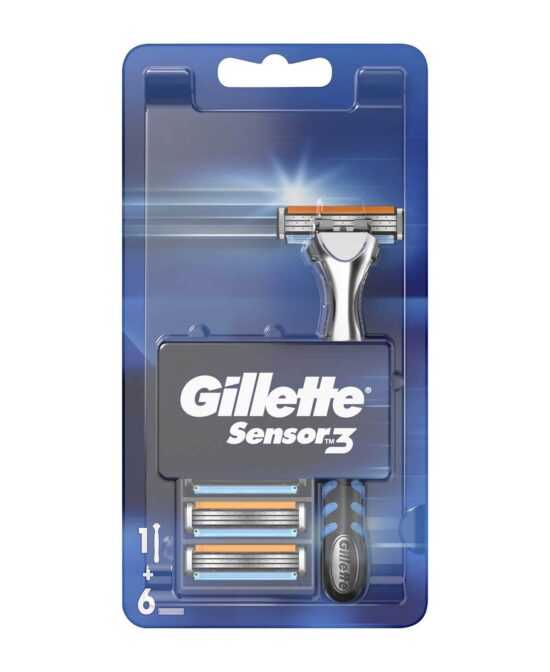 Gillette Holicí strojek Gillette Sensor3 + 6 hlavic