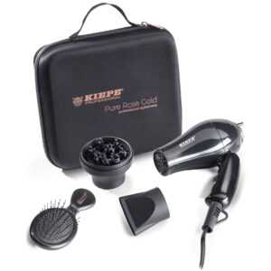 Kiepe Travel Kit Set Pure Rose Gold 8330 - mini fén na vlasy s příslušenstvím a kartáčem na vlasy