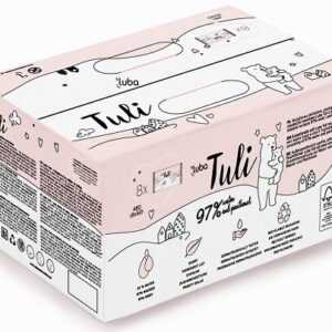 LUBA Tuli BIG PACK dětské vlhčené ubrousky s 97 % vody a panthenolem 8 x 60 ks