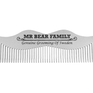 ​Mr. Bear Family Moustache Comb - ocelový hřeben na vousy