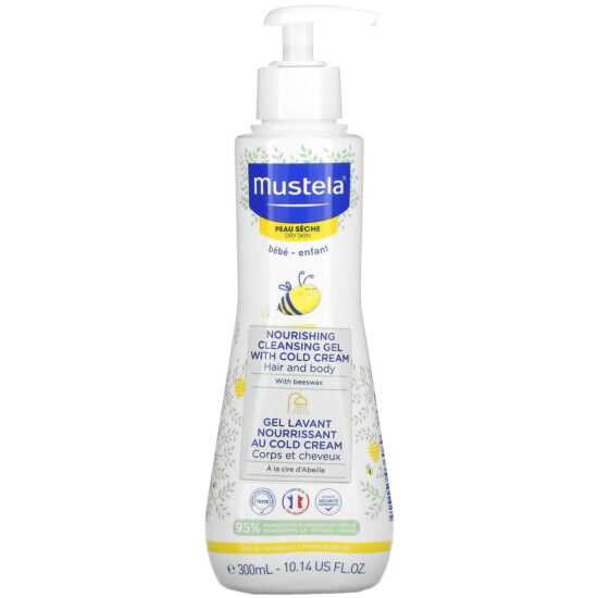 Mustela Dětský vyživující čisticí gel se včelím voskem pro suchou pokožku (Nourishing Cleansing Gel with Cold Cream) 300 ml