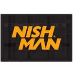Nishman Barber Mat Yellow'n'Black - černá podložka se žlutým logem
