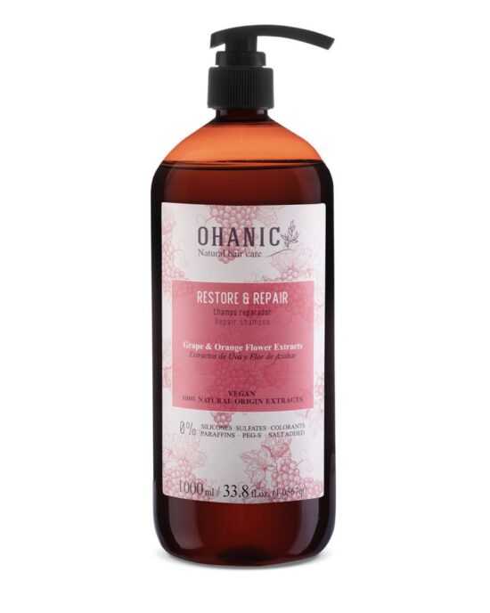 Ohanic Restore & Repair Shampoo 1000ml - Šampon na suché a poškozené vlasy