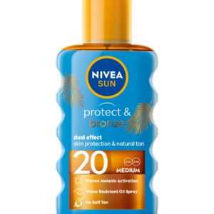 Nivea Olej na opalování ve spreji podporující zhnědnutí SPF 20 Sun (Protect & Bronze Oil) 200 ml