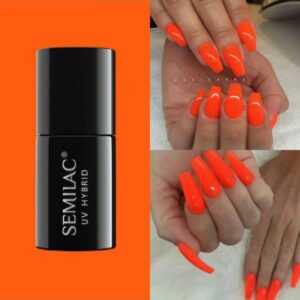 Semilac - gél lak 045 Electric Orange 7ml Oranžová
