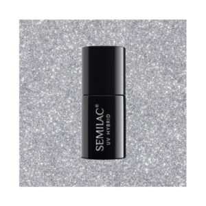 Semilac - gél lak 093 Silver Dust 7ml Stříbrná
