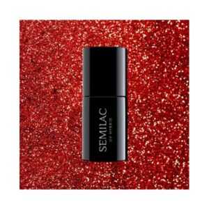 Semilac - gél lak 318  Burgundy Red Glitter 7ml Bordová