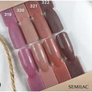 Semilac - gél lak 321 - Shimmer Dust Caramel Hnědá