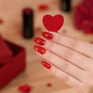 Semilac - gel lak 346 Chic Reed Glitter 7ml Červená