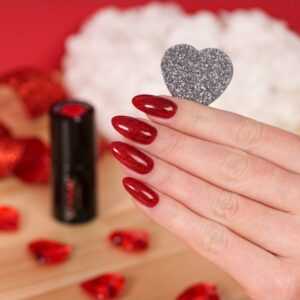 Semilac - gel lak 347 Pretty Red Glitter 7ml Červená