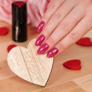 Semilac - gel lak 348 Charming Ruby Glitter 7ml Růžová