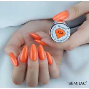 Semilac - gél lak Super Cover 554 Loud Mandarine 7 ml Oranžová