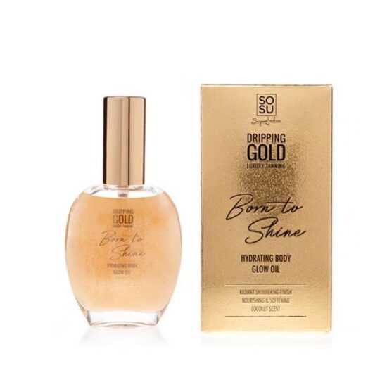 SOSU by Suzanne Jackson Hydratační olej na tělo se třpytkami Zlatý Dripping Gold Born to Shine (Hydrating Body Glow Oil) 50 ml
