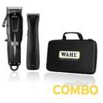 Wahl Combo Cordless (08592-107H) - Super Taper Cordless Black 08591 a Beret Stealth 8841 - prof. set strojků na akumulátor v tašce + ClipperCare PLUS 5v1 Spray - sprej na čištění strojků
