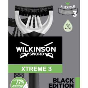 Wilkinson Sword Jednorázový holicí strojek pro muže Wilkinson Xtreme3 Black Edition Comfort 3+1 ks